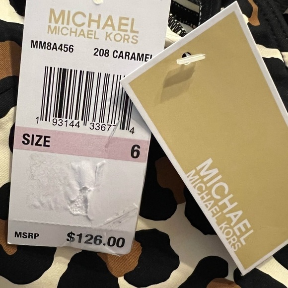 Michael Kors Leopard Lace-Up w/Grommets One Piece Swimsuit - Picture 6 of 9